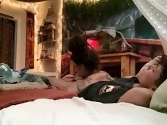 Young slut pounded hard and deep doggystyle on the bed
