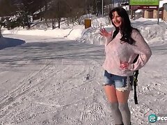 The Busty Hitcher Who Came In From The Cold - Lovely Vanessa