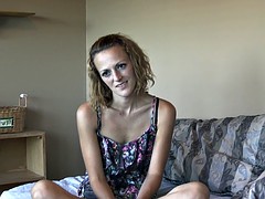 Gracie cummz - slim cockslut - first porn