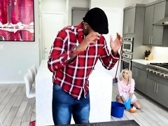 Chloe Temple In Cleaning Lady Cum Bucket