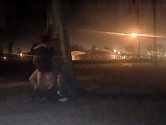 Amateur young babe gets pounded by her boyfriend in public
