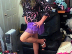 purple lace skirt