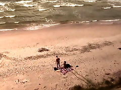 Horny Couple Caught Having Sex On The Beach Spycam