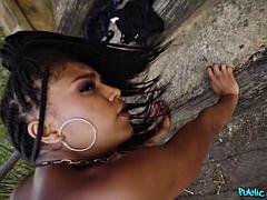 Brunette Gets Pounded in Public