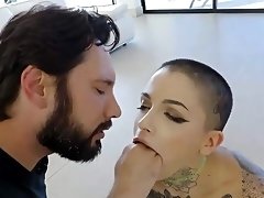 Inked slut gives it a nice shine prior to putting it in her as