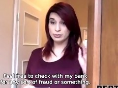 DEBT4k. Pregnant Jessica Red needs money for so why fucks hard