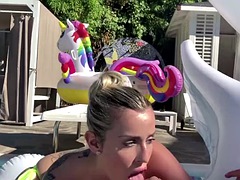 Marica Chanelle anal fucked by the pool POV