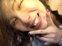 Busty Oriental teen slut fucked rough and blasted with cum
