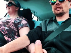 Mature plumper rammed deep and blasted with cum in the car